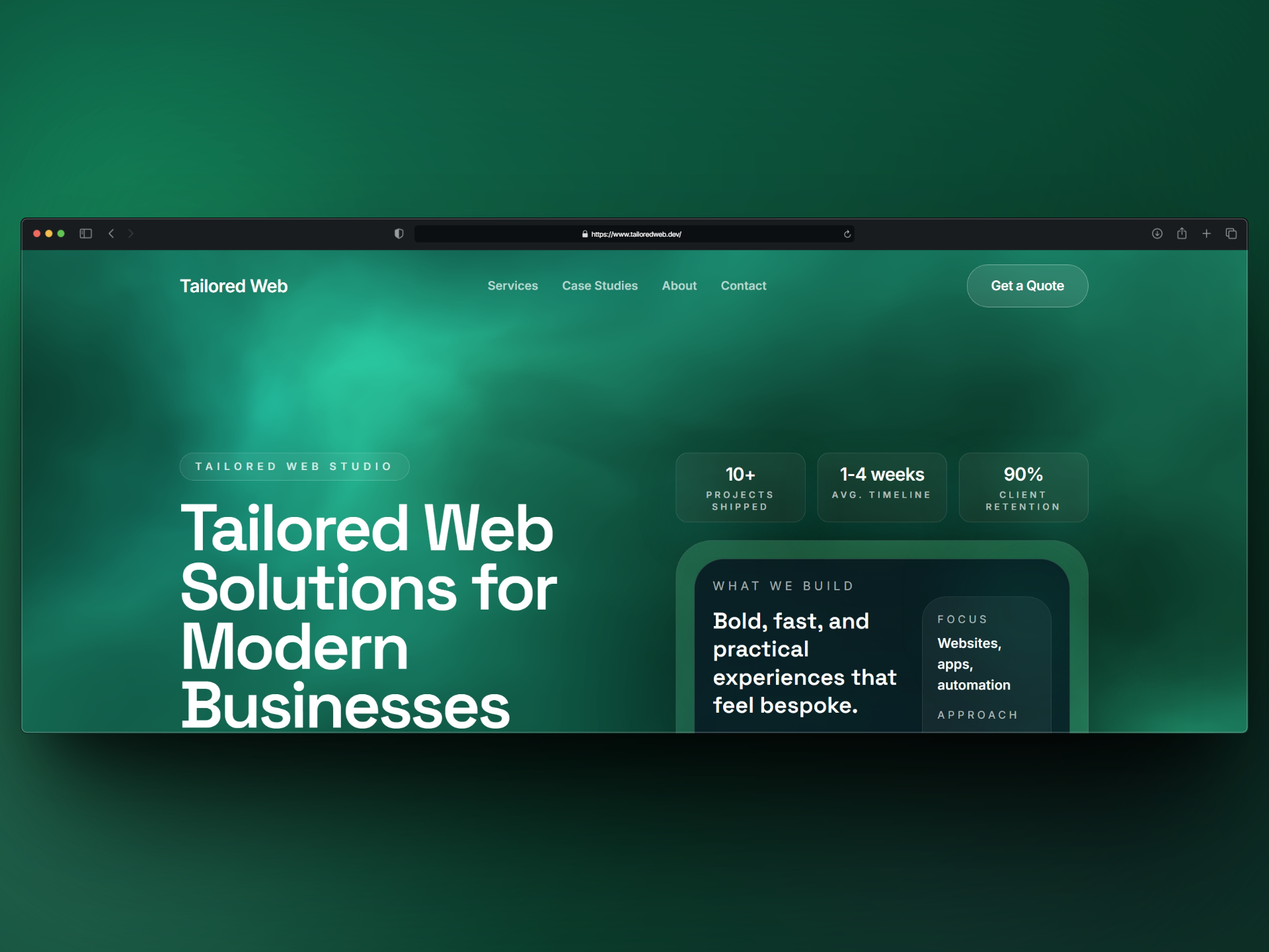 Tailored Web Agency Website